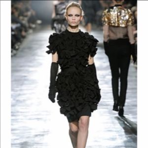 Lanvin x H&M Collaboration Ruffle Dress Schitt's Creek Moira Rose Size 38 8 Rare